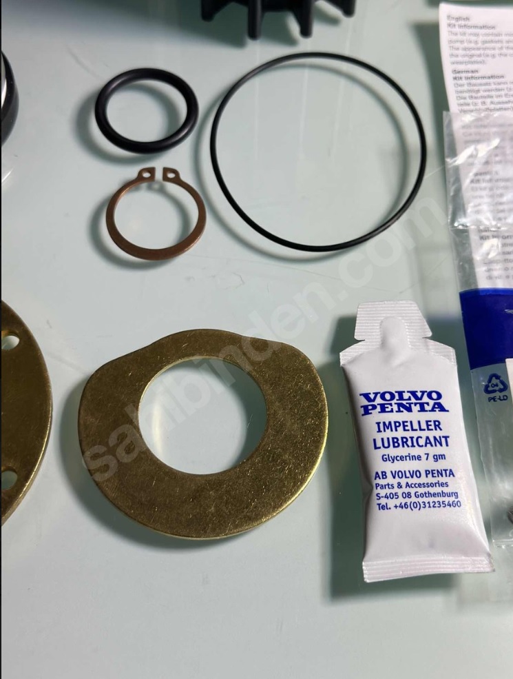 Volvo Penta D6 Impeller Kit Deniz Suyu Bakım Kiti - Görsel 4