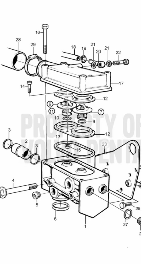 Volvo Penta 3583098 Thermostat Housing Termostat Yuvası - Görsel 3